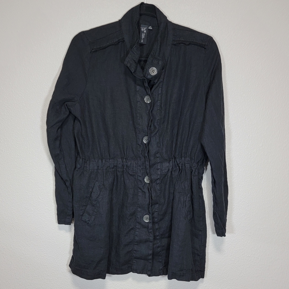 Focus casual life linen black light weight jacket